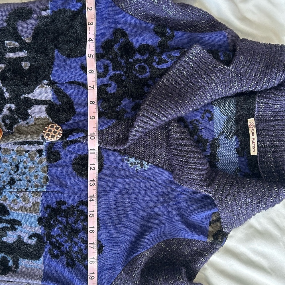 Aldo Martins Wool Alpaca Boho Artisan Knit Long Cardigan - Picture 9 of 9